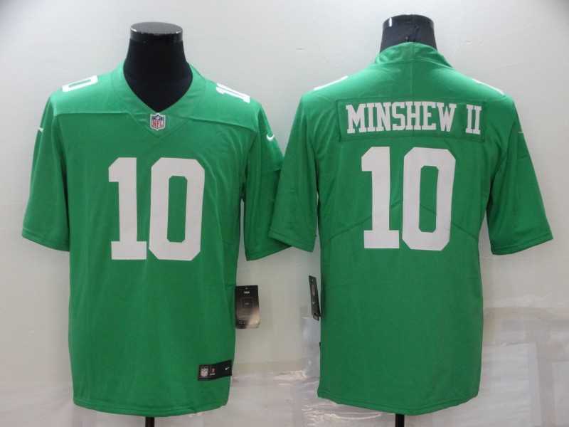 Nike Eagles 10 Gardner Minshew II Green Color Rush Limited Jersey,We sell and wholesale Nike Eagles 10 Gardner Minshew II Green Color Rush Limited Jersey on line form chian!